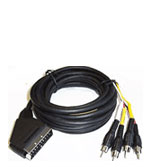 SCART to phono Audio Video Lead