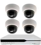 Network DVR system & upto 4 Dome Cameras